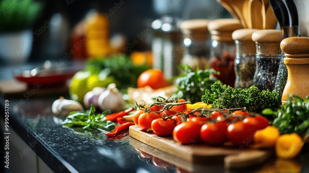 Cooking class with ingredients and utensils laid out on a counter, culinary setting, sharp focus, bright lighting, high detail Cooking class with ingredients and utensils laid out on a counter, culinary setting, sharp focus, bright lighting, high detail