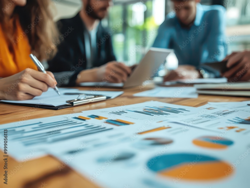 Venture capital meeting with investors reviewing startup pitches, professional setting, sharp focus, bright lighting Venture capital meeting with investors reviewing startup pitches, professional setting, sharp focus, bright lighting