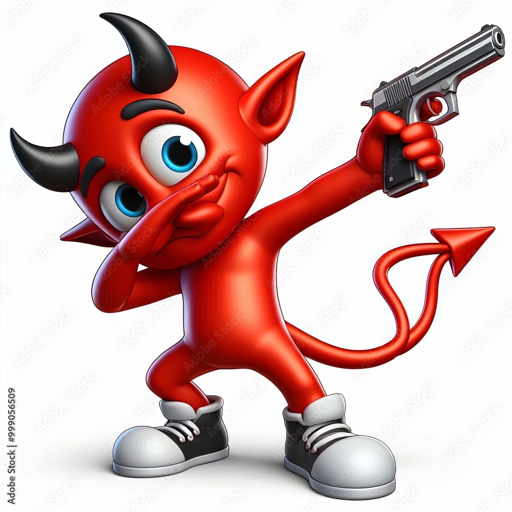 Cartoon Dabbing Devil Mascot character Generative AI
Cartoon Dabbing Devil Mascot character Generative AI
