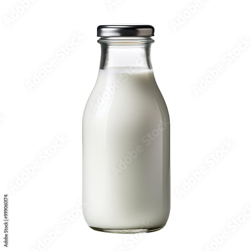 Glass bottle of milk