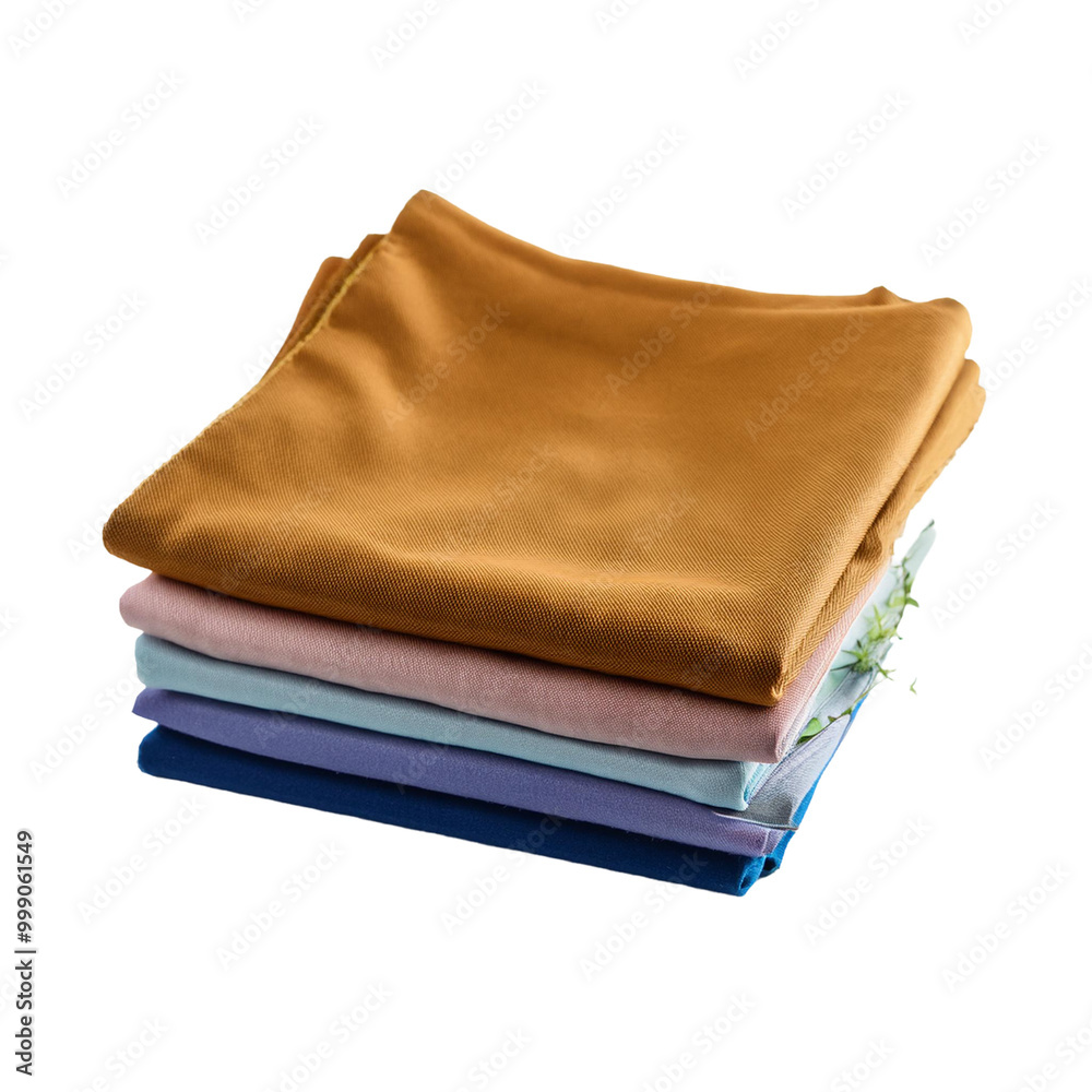Stack of folded fabric in pastel colors Stack of folded fabric in pastel colors