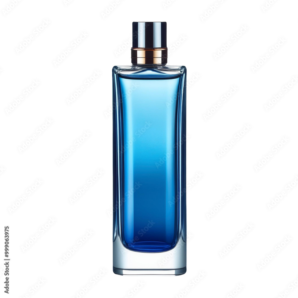 Blue men's cologne bottle