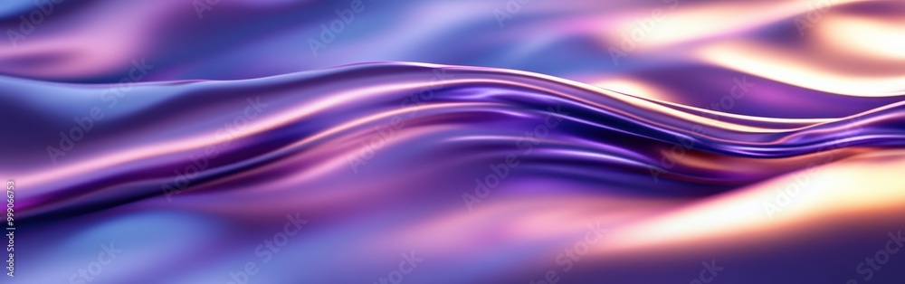 Vibrant Blue and Purple Liquid Waves with Neon Glow Reflection Vibrant Blue and Purple Liquid Waves with Neon Glow Reflection