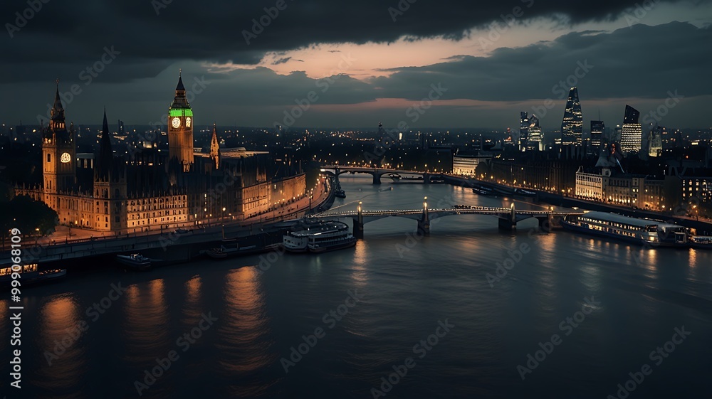 Fototapeta premium city skyline at night
