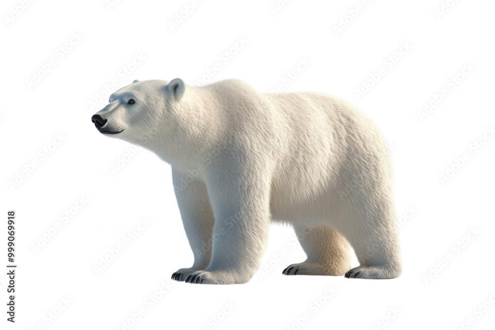 Polar bear standing, transparent background Polar bear standing, transparent background