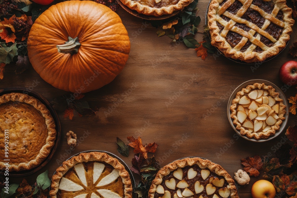 On the table, you can find many different types of delicious pies On the table, you can find many different types of delicious pies