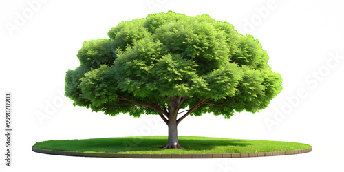 Greenery woods tree, isolated on a transparent background png