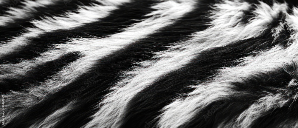 Close-up shot of black and white zebra fur. Close-up shot of black and white zebra fur.