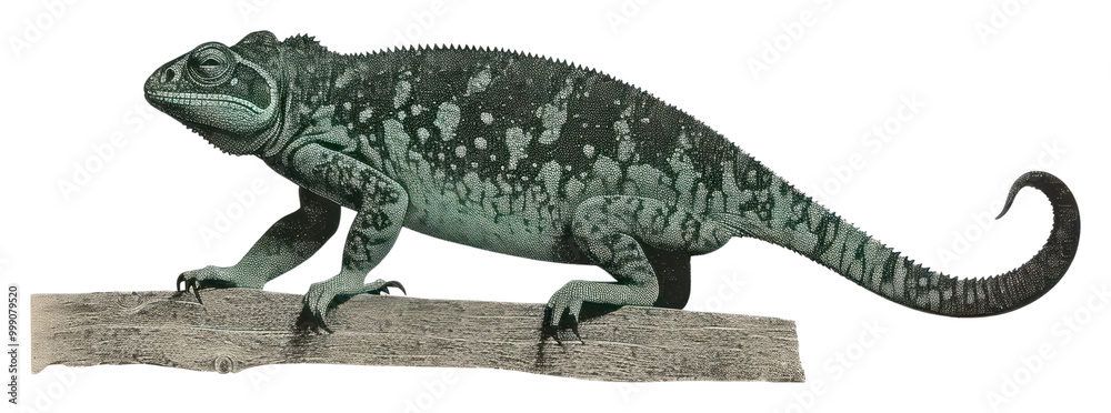 Fototapeta premium PNG Chameleon reptile animal lizard.