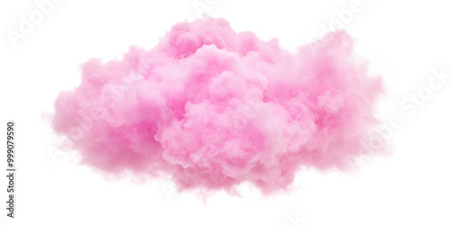 Pink cloud, isolated on a transparent background png