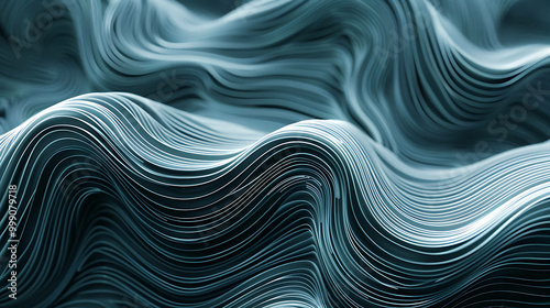 Abstract blue waves pattern.