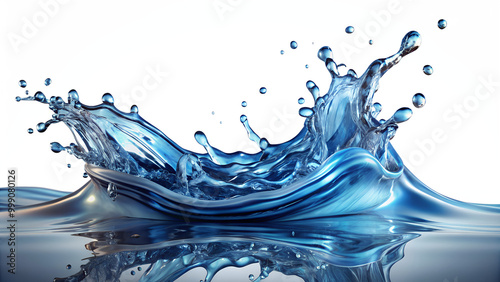 Water splash flowing water, isolated on a transparent background png