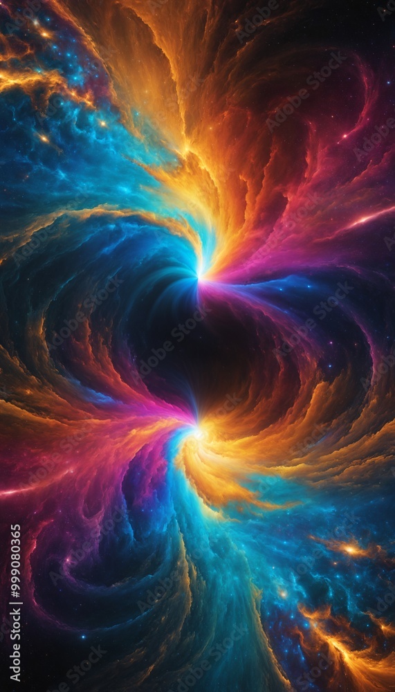 Fototapeta premium abstract swirling colors with a central vortex