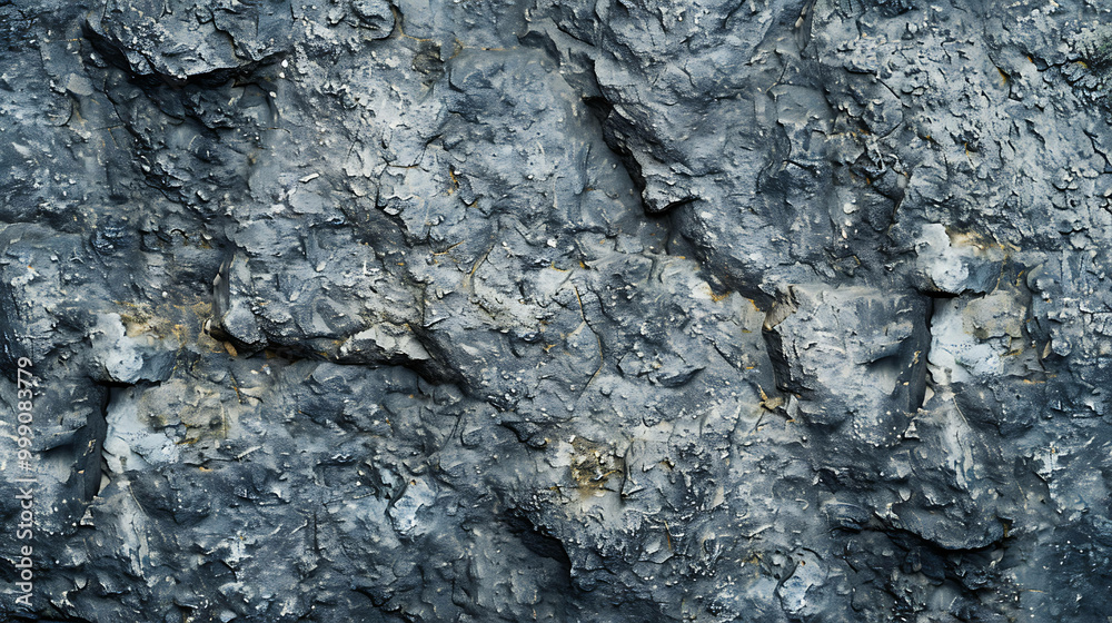 Close up of rough, gray, textured rock. Close up of rough, gray, textured rock.