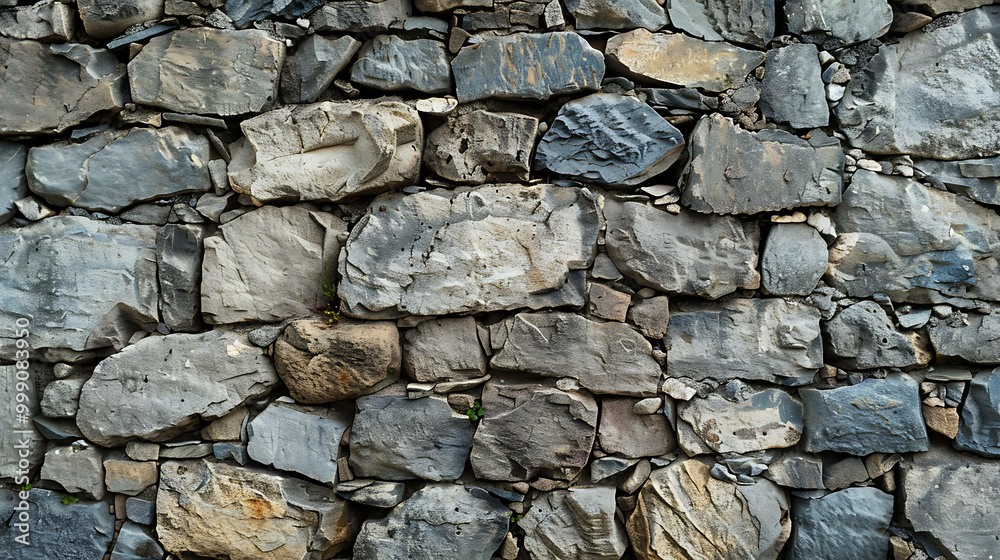 Close-up of a rustic stone wall. Close-up of a rustic stone wall.