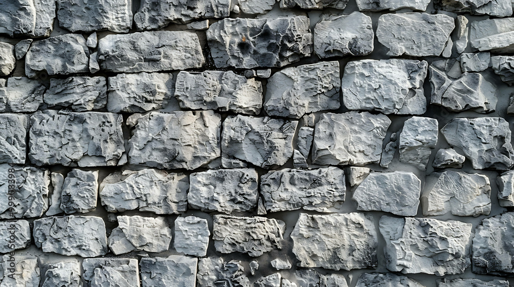 Grey stone wall texture with uneven mortar. Grey stone wall texture with uneven mortar.