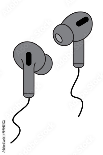 Earphone icon. headset logo symbol art.