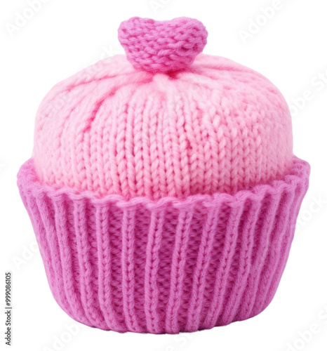 PNG Cake knitted cupcake dessert.