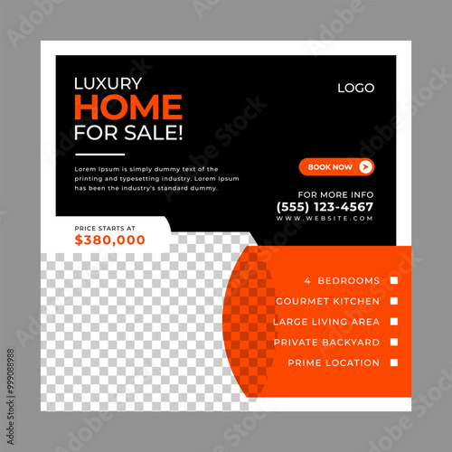 Real estate post house property social media post or Instagram post or Facebook banner