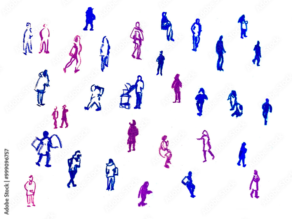 set of people silhouettes