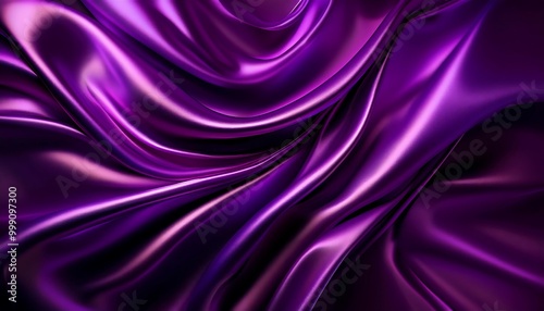 Abstract Magenta Silk Background with Graceful Folds, Creating a Bold and Luxurious Texture, Ideal as a Backdrop with Ample Copy Space for Text or Design Elements