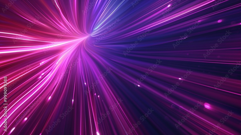 Abstract Purple and Pink Light Streaks Converging into a Tunnel Abstract Purple and Pink Light Streaks Converging into a Tunnel