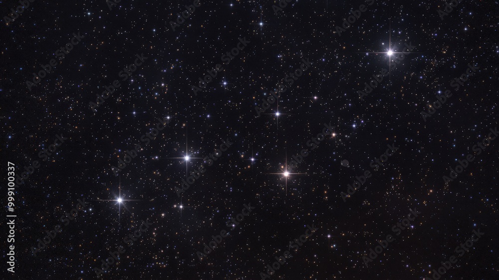 Obraz premium A stunning view of a starry night sky with numerous bright stars twinkling against the darkness of space.