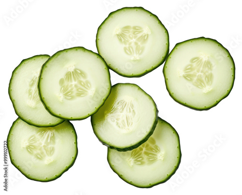 PNG Sliced cucumbers vegetable sliced plant. photo