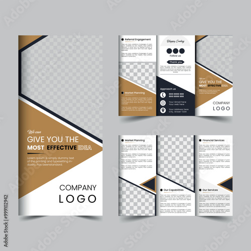 Corporate Trifold brochure design template
