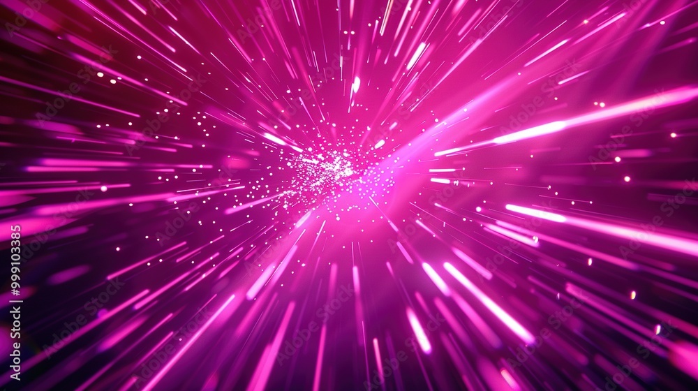Abstract Pink and White Light Streaks and Glimmering Particles Abstract Pink and White Light Streaks and Glimmering Particles
