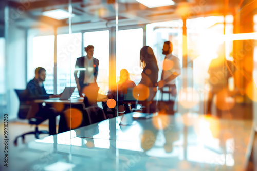 People working together in office conference room, business strategy teamwork brainstorming