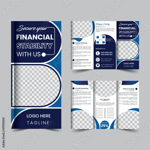 Corporate Trifold brochure design template