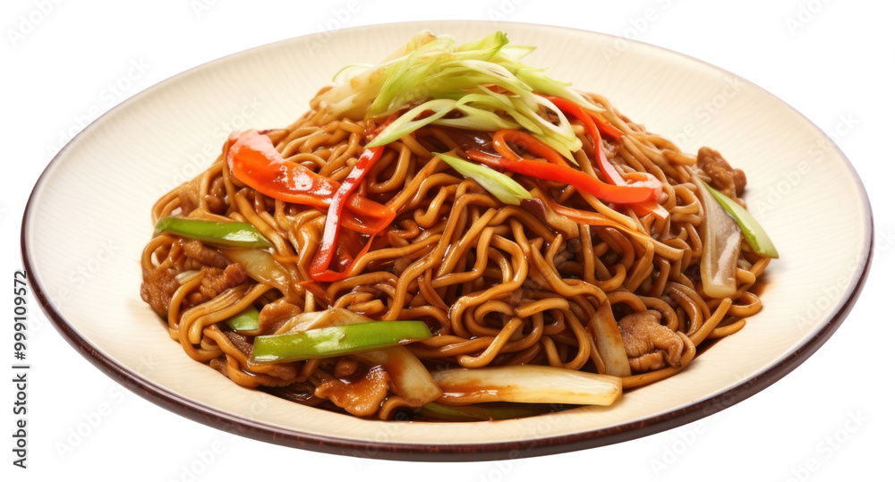 PNG Yakisoba noodle plate food. PNG Yakisoba noodle plate food.