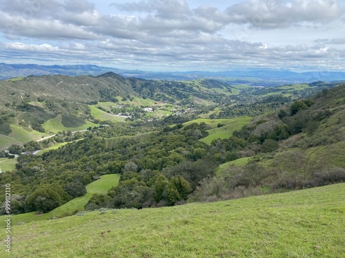 landscape with mountains and sky