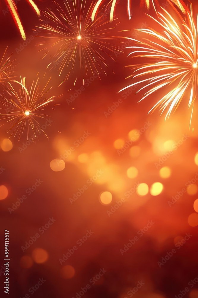 Obraz premium Fireworks festival on New Years Day