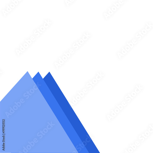 Blue parallel corner element. Blue color corner border. Corner border for banners, websites. Vector illustration