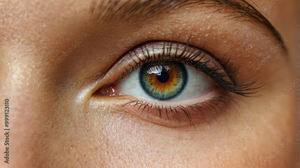Beauty human eye with shine natural iris. Generate Ai Beauty human eye with shine natural iris. Generate Ai