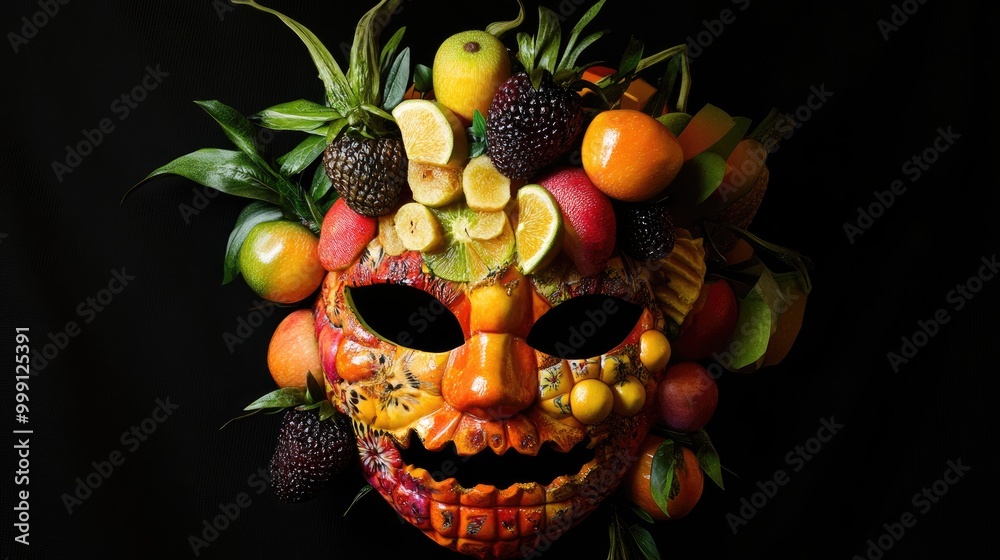 Fruit themed Halloween mask design Fruit themed Halloween mask design