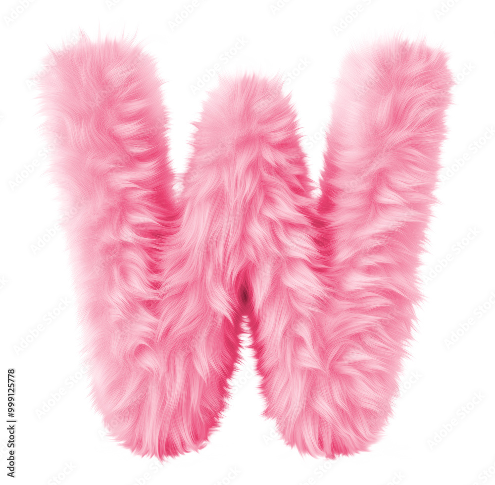 PNG  Fur letter W pink white background accessories.