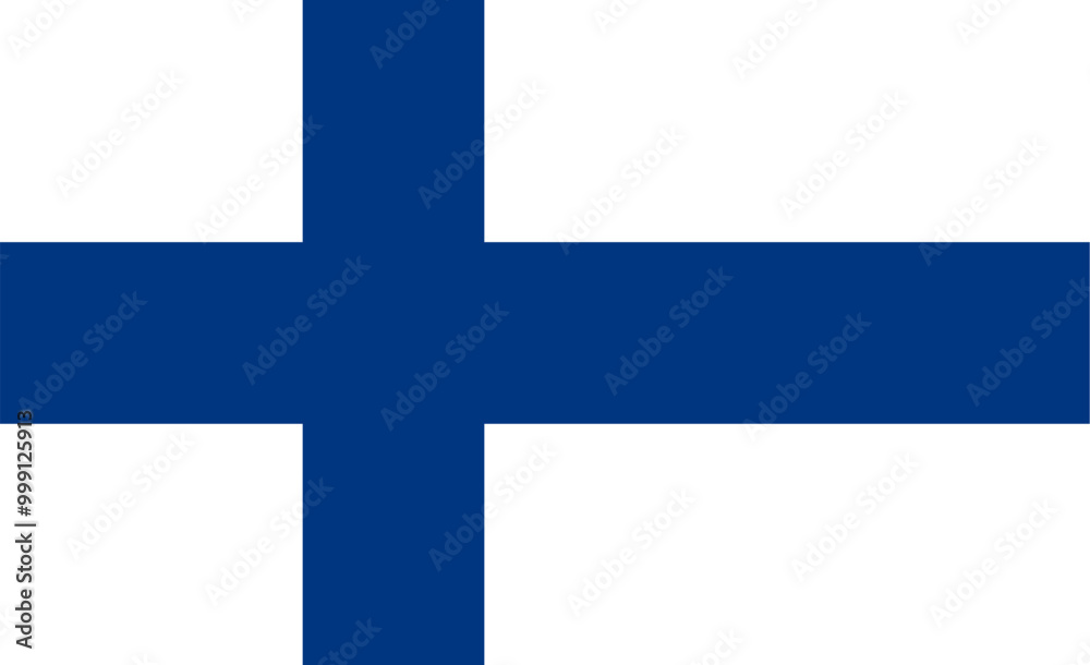National Flag Republic of Finland, Sea-blue Nordic cross on white field National Flag Republic of Finland, Sea-blue Nordic cross on white field
