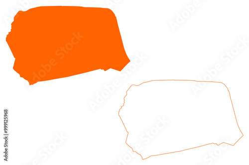 Waalre municipality (Kingdom of the Netherlands, Holland, North Brabant or Noord-Brabant province) map vector illustration, scribble sketch map