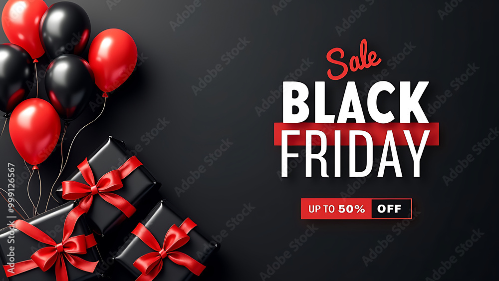 Fototapeta premium Black Friday Super Sale Template Design