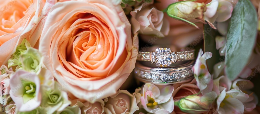 Flowers For Bride And Wedding Rings Flowers For Bride And Wedding Rings