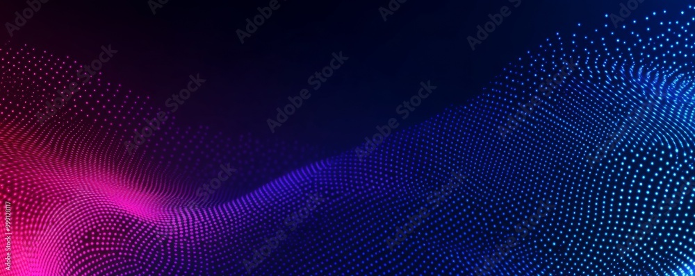Abstract blue and pink gradient background with a wavy pattern of dots and lines, ideal for technology, digital marketing, or internet concepts. High-quality vector design with ample copy space. Abstract blue and pink gradient background with a wavy pattern of dots and lines, ideal for technology, digital marketing, or internet concepts. High-quality vector design with ample copy space.