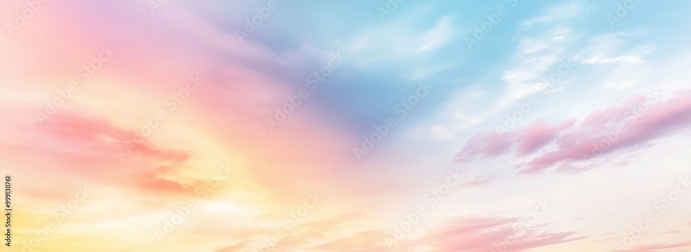Pastel-colored clouds in a dreamy sky create an ethereal atmosphere, featuring a gradient of soft pinks, blues, oranges, and yellows reminiscent of a sunset or sunrise, perfect for various themes like Pastel-colored clouds in a dreamy sky create an ethereal atmosphere, featuring a gradient of soft pinks, blues, oranges, and yellows reminiscent of a sunset or sunrise, perfect for various themes like