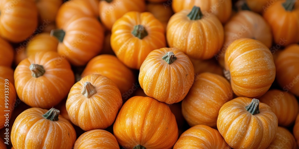 Mini pumpkins piled in a rustic autumn pumpkin patch Mini pumpkins piled in a rustic autumn pumpkin patch