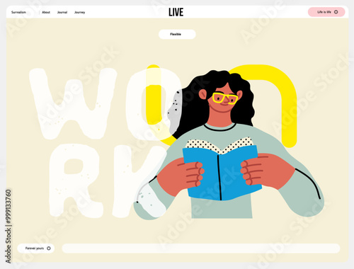 Creative Workspace: Video Conference, modern flat vector concept illustration of person engaging in virtual business meeting Connectivity, collaboration, digital interaction, remote work, productivity