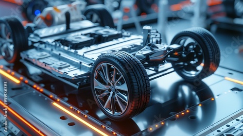 Wallpaper Mural Close-up of an Automotive Chassis on a Conveyor Belt Torontodigital.ca