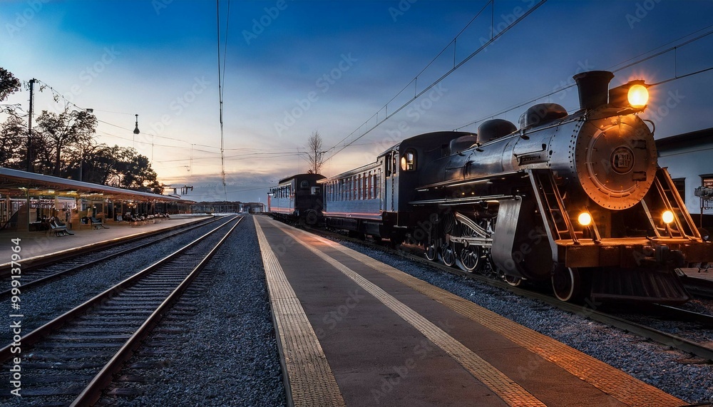 Obraz premium train at night