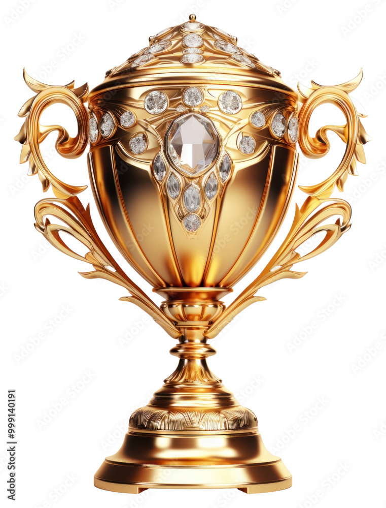 PNG Gold trophy cup achievement decoration chandelier.